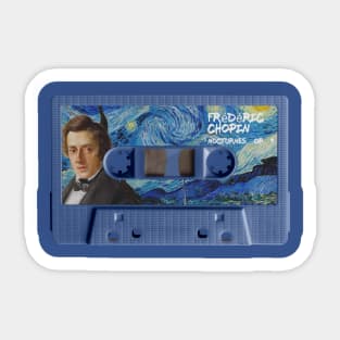 frédéric chopin nocturnes, op. 9 cassette Sticker